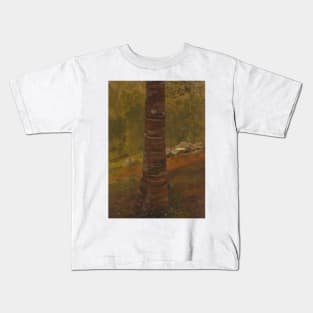 Tree Trunk by Frederic Edwin Church Kids T-Shirt